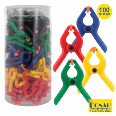 CONJUNTO 100 MOLAS APERTO VÁRIAS CORES ATÉ 23MM DONAU