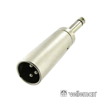 FICHA ADAPTADORA XLR 3P MACHO  JACK 6.35MM MACHO MN