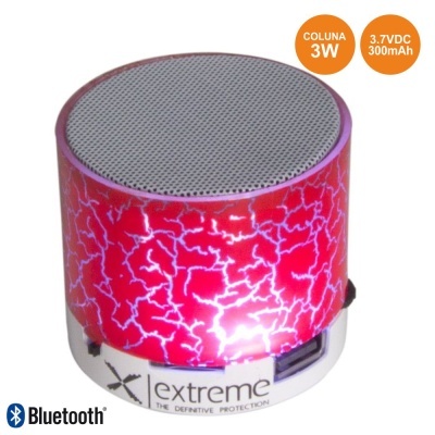 COLUNA BLUETOOTH PORTÁTIL 3W SDBATLED VERMELHO