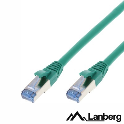 Cabo de rede Lanberg verde com conectores RJ45