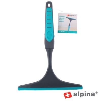 Limpa vidros alpina cinza e azul com etiqueta