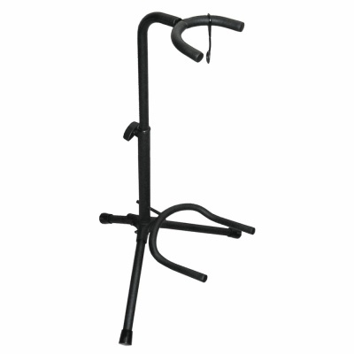 Suporte preto para guitarra com espuma e três pernas