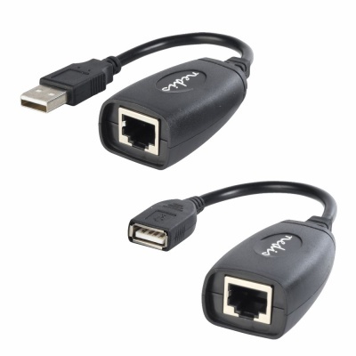 Cabo Adaptador Extensão USB  RJ45 50m