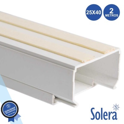 CALHA TÉCNICA PVC C ADESIVO 25x40MM 793MM² 2M SOLERA
