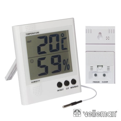 TERMÓMETRO E HIGRÓMETRO DIGITAL VELLEMAN