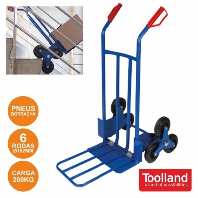CARRINHO P TRANSPORTE EM ESCADAS C 6 RODAS TOOLLAND