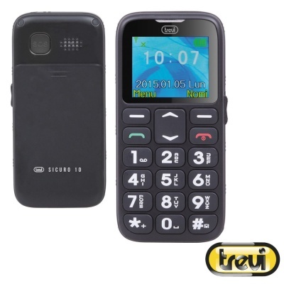 Telemóvel Trevi Sicuro 10 preto com ecrã colorido e teclado numérico grande