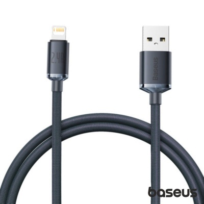 Cabo de carregamento Baseus USB para Lightning preto