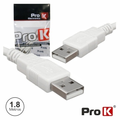 CABO USB-A 2.0 MACHO  USB-A MACHO 1.8M PROK