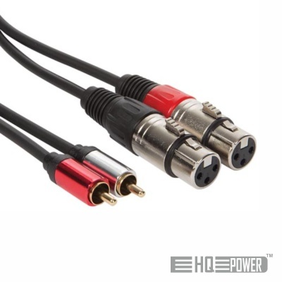 Cabo adaptador com conectores XLR e RCA
