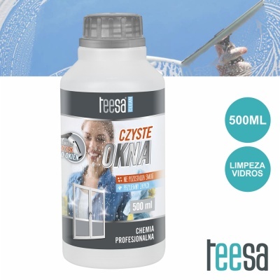 Frasco de detergente para limpeza de vidros teesa 500 ml
