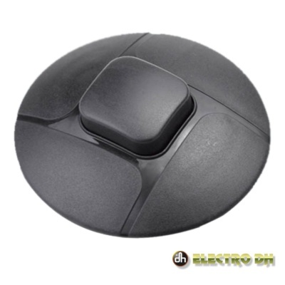 INTERRUPTOR DE PÉ 2A 250V REDONDO PRETO EDH