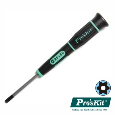 Chave de fendas Pro'sKit 20x50 com punho preto e verde