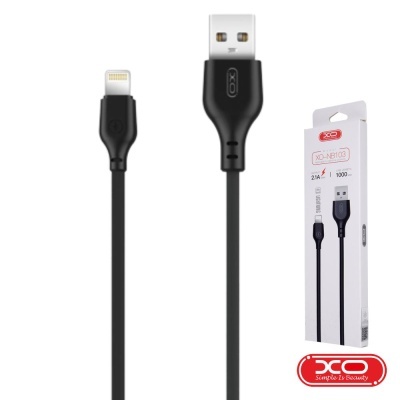 Cabo USB-A 2.0 Macho  Lightning 8P 2.1A 1M Preto XO
