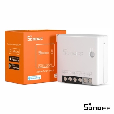 Interruptor inteligente Sonoff ZigBee com embalagem laranja