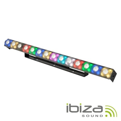 BARRA DE LEDS 2EM1 C 14+56  LEDS STROBE DMX POWERCON IBIZA