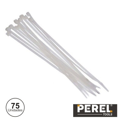 BRAÇADEIRA PLÁSTICA 75X BRANCO PEREL