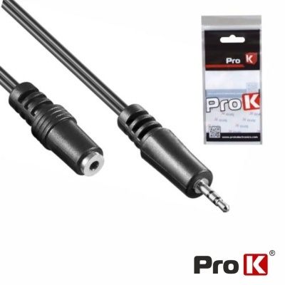 Cabo Jack 3.5mm Macho  Jack 3.5mm Fêmea 5m St PROK