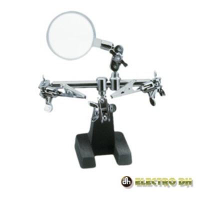 SUPORTE ARTICULADO C LUPA E PINÇAS CROCODILO EDH