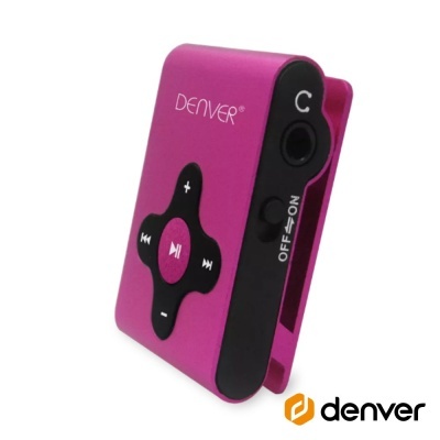 Leitor Mp3 4GB C Auscultadores Rosa DENVER