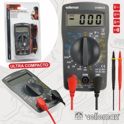 MULTÍMETRO DIGITAL 3½ DÍGITOS 10A VELLEMAN