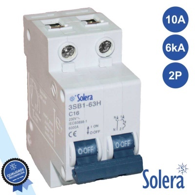 DISJUNTOR 2P 10A 6kA 240415V SOLERA