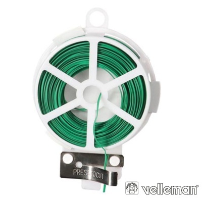 BOBINA DE FIO REVESTIDO C CORTADOR 30M VELLEMAN