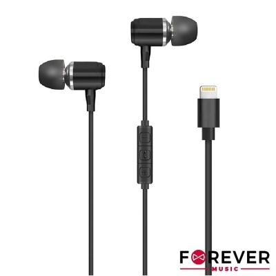 AUSCULTADORES STEREO PRETOS CCONTROLO VOLUME MIC FOREVER