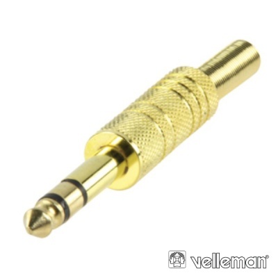 Conector jack 3,5 mm dourado texturizado
