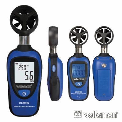 MINI TERMÓMETRO ANEMÓMETRO DIGITAL VELLEMAN