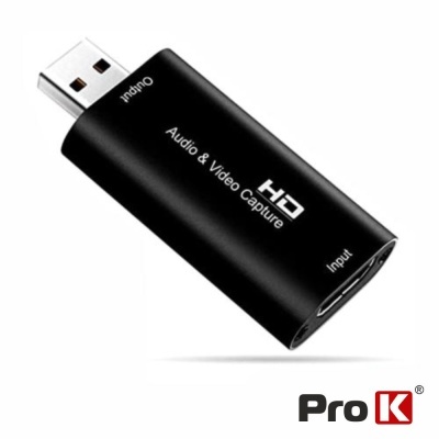 Placa Captura HDMI Audio E Vídeo P USB 4K 60Hz PROK