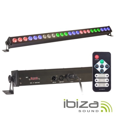 Barra De LEDS 24 LEDS RGBW 4W DMX Comando IBIZA