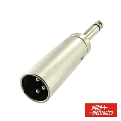 FICHA ADAPTADORA XLR 3P MACHO  JACK 6.35MM MACHO MN