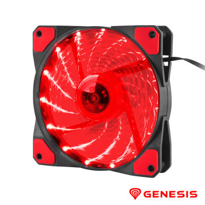 Cooler HYDRON 120 120mm Vermelho GENESIS