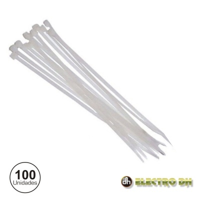 BRAÇADEIRA PLÁSTICA 250X4.8MM BRANCO EDH