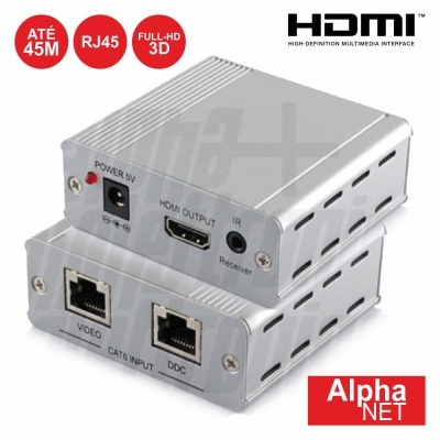 RECEPTOR HDMI VIA RJ45 CAT5e6 45M ALPHANET