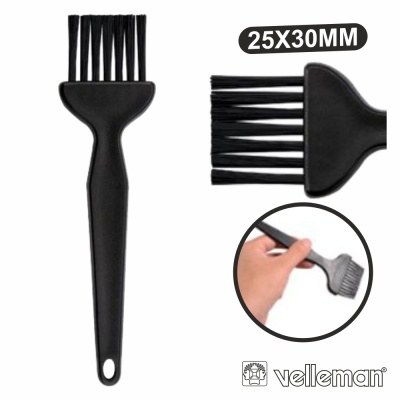 ESCOVA ANTI-ESTÁTICA EM TRINCHA FLAT 142MM VELLEMAN