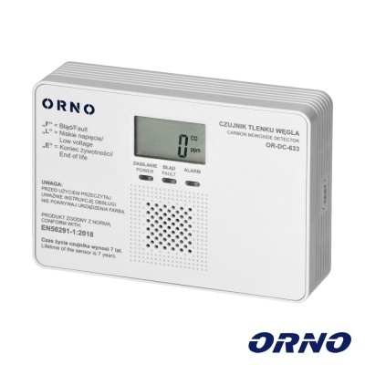 Detetor de Monóxido Carbono C Alarme ORNO