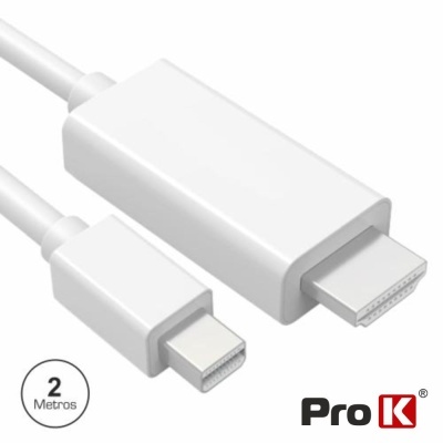 CABO MINI DISPLAYPORT MACHO  HDMI MACHO 2M PROK