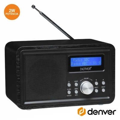 RÁDIO AMFM C ALARME 2W DENVER