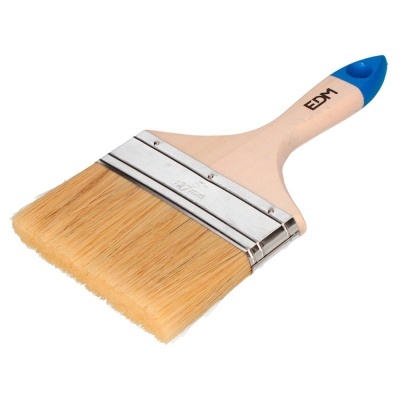 Pincel de pintura com cabo de madeira e ferragem metálica