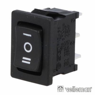 INTERRUPTOR BASCULANTE 3A-250V SPDT ON-OFF-ON VELLEMAN
