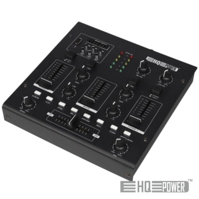 Mesa de mistura HQ POWER preta com botões e sliders