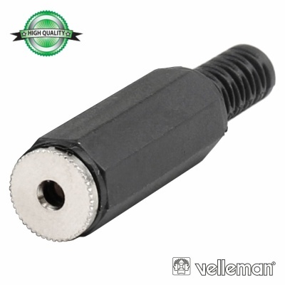 FICHA JACK FÊMEA PLÁSTICO PRETA 2.5MM ST