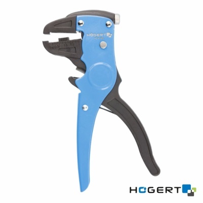 alicate descarnador de fios azul e preto da marca HOGERT