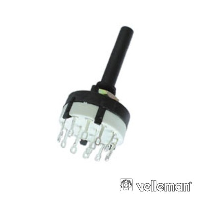 COMUTADOR ROTATIVO 4P C 3 POSIÇÕES CONEXÕES DE SOLDADURA