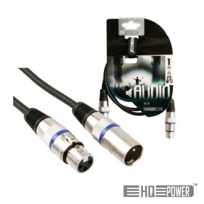 CABO XLR 3P MACHO  XLR 3P FÊMEA 1M HQ POWER