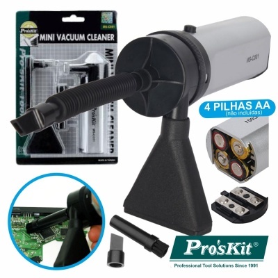 Aspirador mini portátil Pro'sKit MS-C011 para limpeza eletrónica