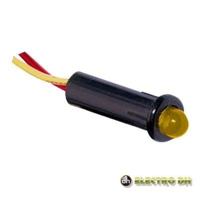 LED PILOTO ALTO BRILHO AMARELO 5MM 12V EDH