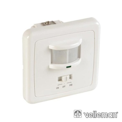 Interruptor de parede branco com sensor de movimento e seletor ON OFF PIR